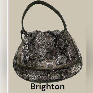 Brighton Black and Gray Shoulder Bag